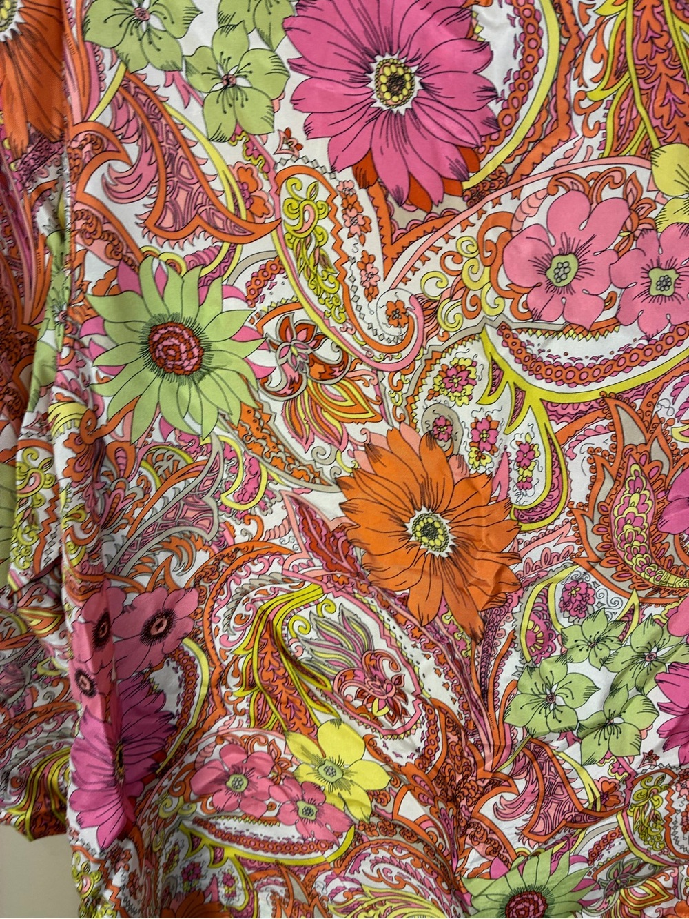 Talbots 100% Silk Paisley Floral Tunic Blouse - Picture 10 of 12